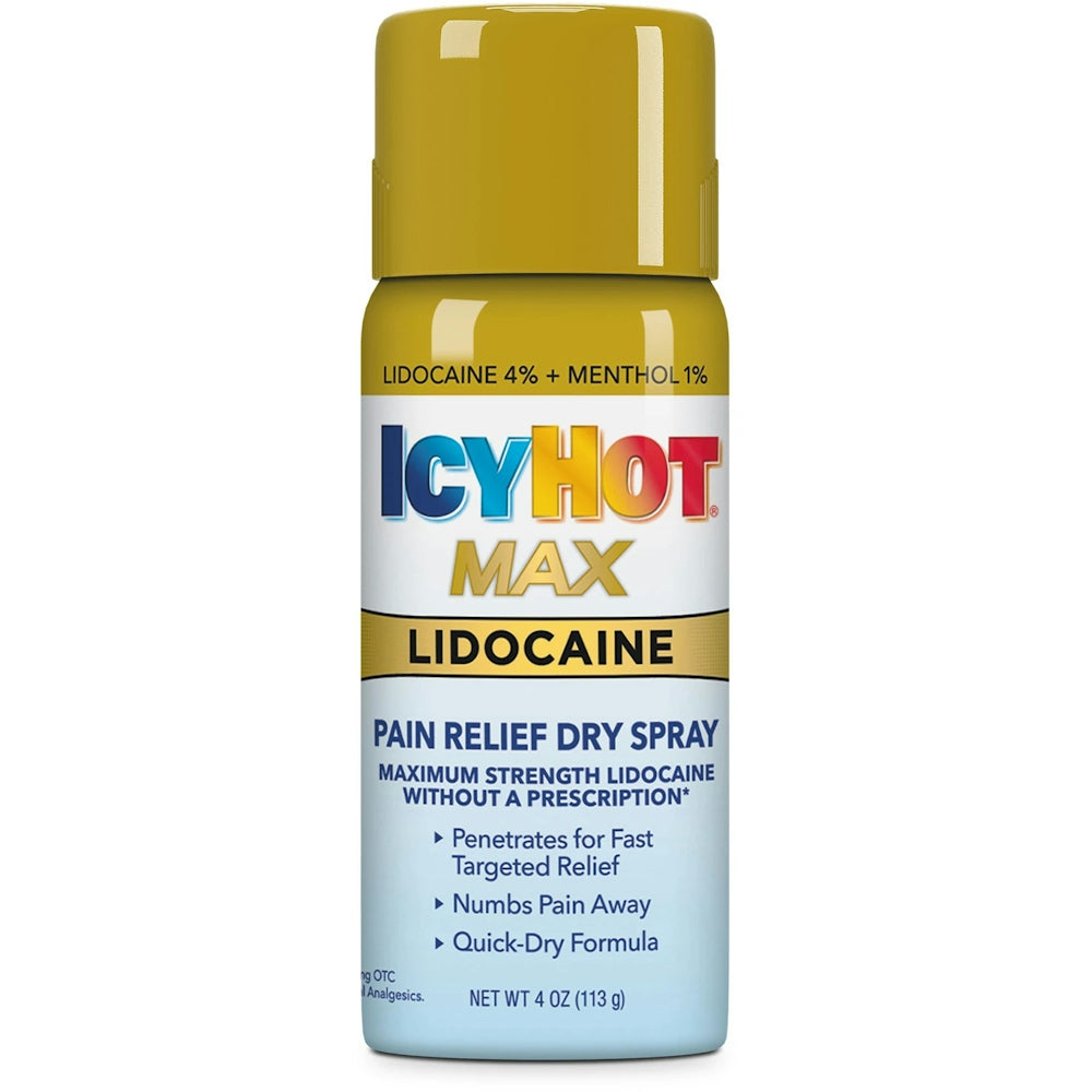 Icy Hot® Max 4% - 1% Pain Relief Dry Spray, 4 oz