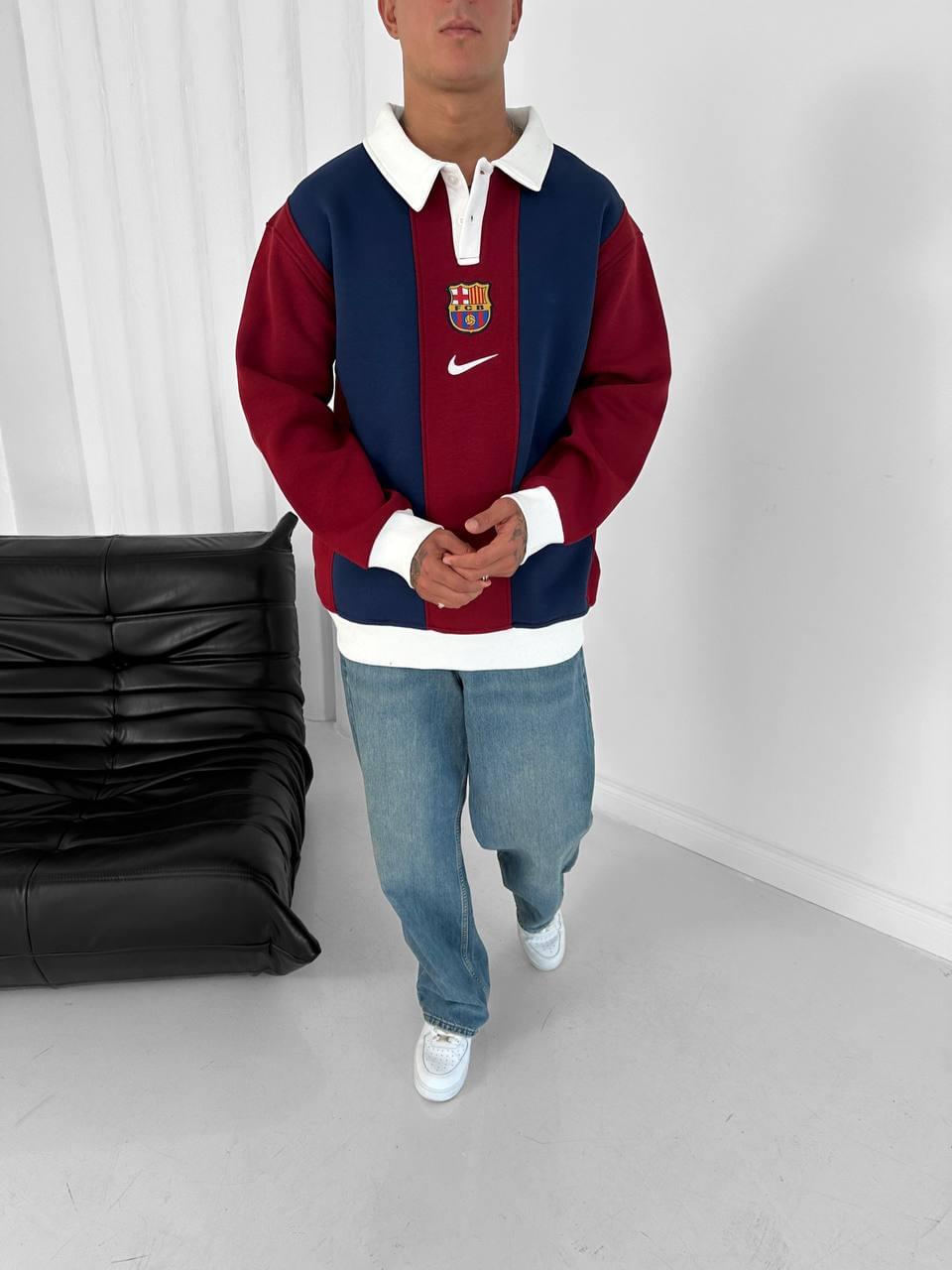 FC Barcelona 1999 Centenary Retro Polo – Oversized Blokecore Sweatshirt