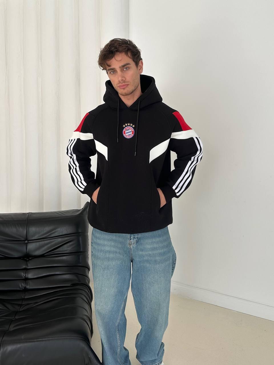 FC Bayern Munich Retro Panelled Hoodie