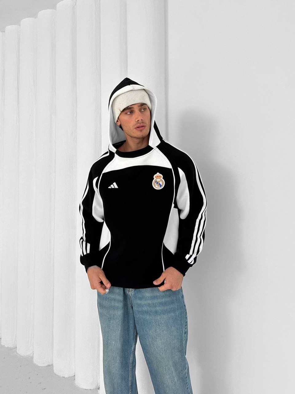 Real Madrid Retro Panelled Hoodie