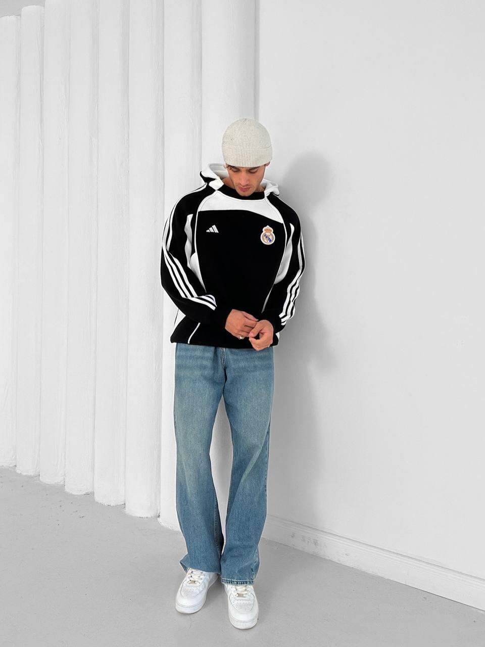 Real Madrid Retro Panelled Hoodie
