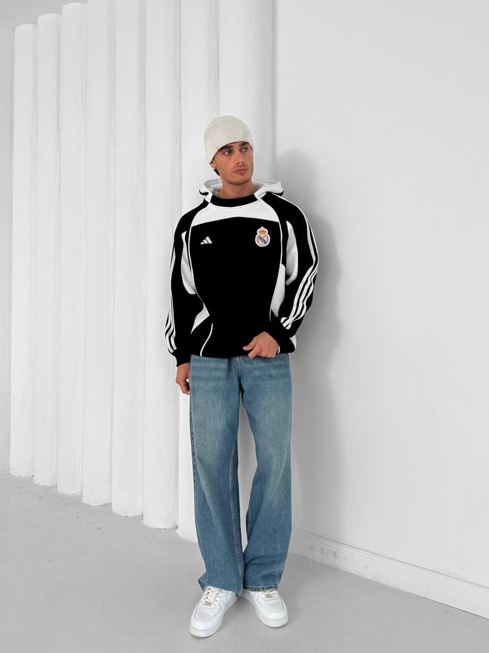 Real Madrid Retro Panelled Hoodie