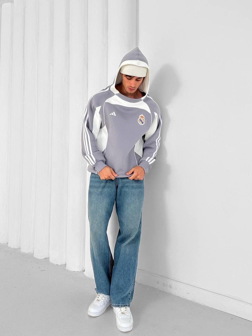 Real Madrid Retro Panelled Hoodie