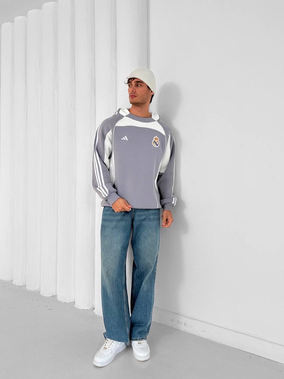 Real Madrid Retro Panelled Hoodie